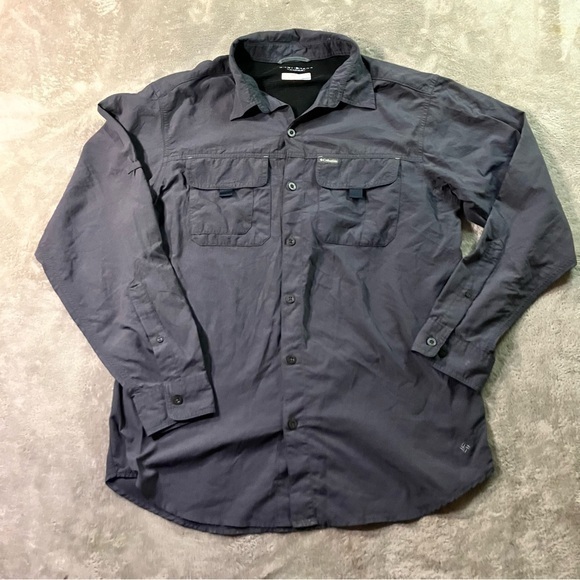 Columbia Omni Shade Long sleeve Button up fishing outdoors Men’s size medium - Picture 1 of 7